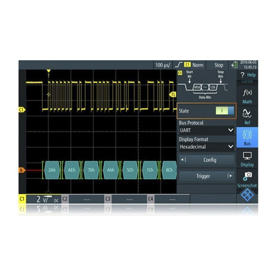 Rohde & Schwarz UART/RS-232/RS-422/RS-485 Serial Triggering and Decoding Oscilloscope Software for Use with RTC3000