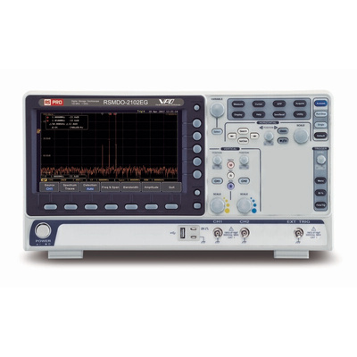 RS PRO RSMDO-2102EG Digital Bench Oscilloscope, 2 Analogue Channels, 100MHz