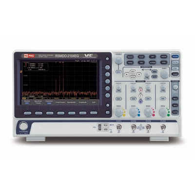 RS PRO RSMDO-2104EG Digital Bench Oscilloscope, 4 Analogue Channels, 100MHz