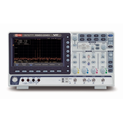 RS PRO RSMDO-2204EX Digital Bench Oscilloscope, 4 Analogue Channels, 200MHz