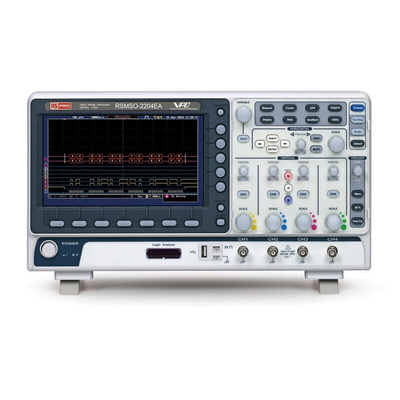 RS PRO RSMSO-2204EA Digital Bench Oscilloscope, 4 Analogue Channels, 200MHz, 16 Digital Channels - RS Calibrated