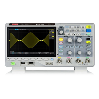 RS PRO RS-SDS1204X-E Digital Bench Oscilloscope, 4 Analogue Channels, 200MHz, 16 Digital Channels - UKAS Calibrated