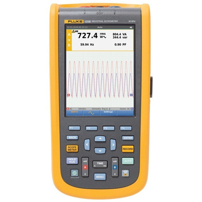 Fluke 125B ScopeMeter 120B Series Digital Handheld Oscilloscope, 2 Analogue Channels, 40MHz