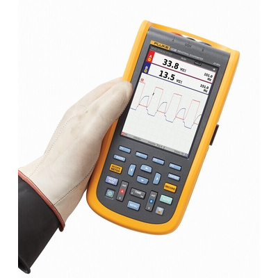 Fluke 123B ScopeMeter 120B Series Digital Handheld Oscilloscope, 2 Analogue Channels, 20MHz - UKAS Calibrated