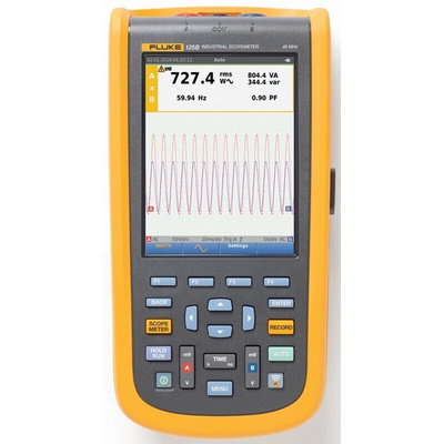 Fluke 125B ScopeMeter 120B Series Digital Handheld Oscilloscope, 2 Analogue Channels, 40MHz - RS Calibrated