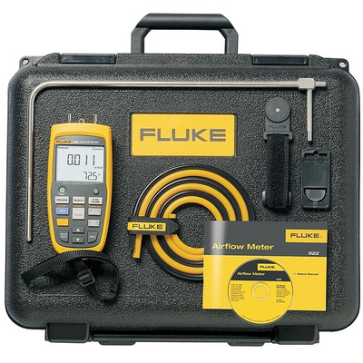 Fluke 922/KIT Differential Manometer Kit, Max Pressure Measurement 40mbar