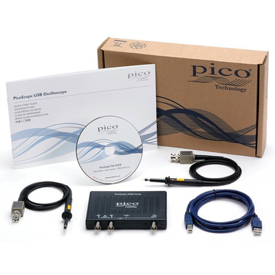 Pico Technology 2206B PicoScope 2000 Series Analogue PC Based Oscilloscope, 2 Analogue Channels, 50MHz - UKAS Calibrated