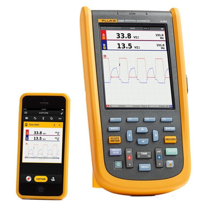 Fluke 125B/UK/S 120B Series Digital Handheld Oscilloscope, 2 Analogue Channels, 40MHz - RS Calibrated