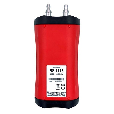 RS PRO RS 1113 Differential Manometer With 2 Pressure Port/s, Max Pressure Measurement 2bar