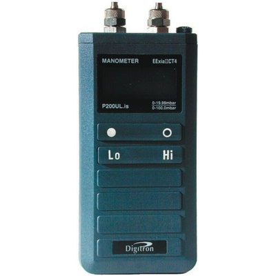 Digitron P200ULIS Differential Manometer With 2 Pressure Port/s, Max Pressure Measurement 100mbar
