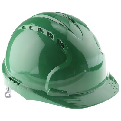 AJF030-000-300 | JSP EVO2 Green Safety Helmet Adjustable, Ventilated