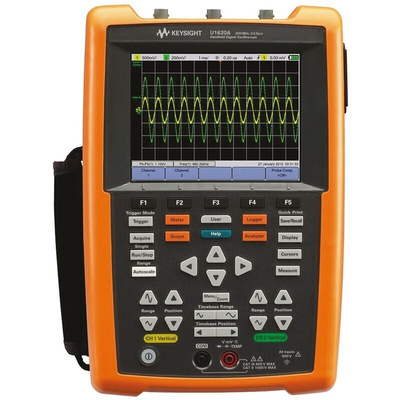 Keysight Technologies U1620A U1600 Series Digital Handheld Oscilloscope, 2 Analogue Channels, 200MHz
