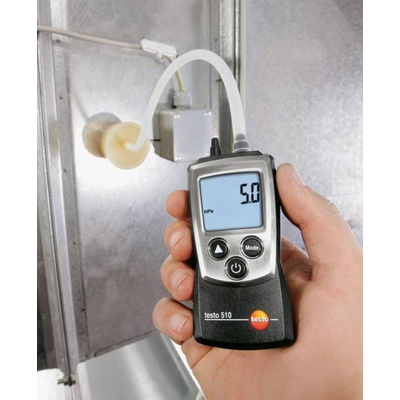 Testo 510 Differential Manometer With 2 Pressure Port/s, Max Pressure Measurement 100hPa