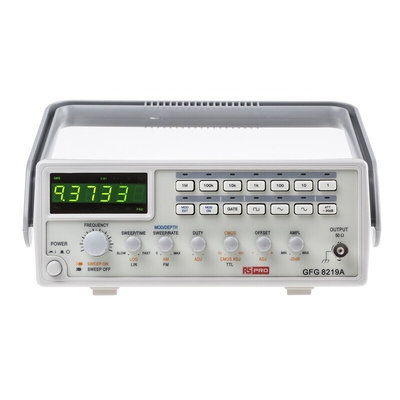 RS PRO IFG8219A Function Generator & Counter, 0.3Hz Min, 3MHz Max, FM Modulation, Variable Sweep