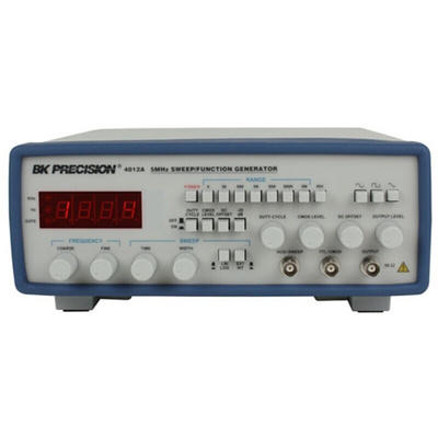 BK Precision 4012A Function Generator, 0.5Hz Min, 5MHz Max, Variable Sweep - RS Calibration