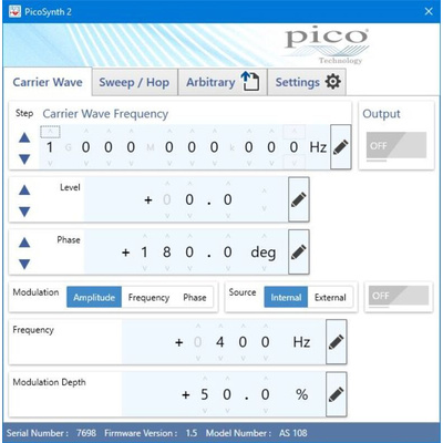 Pico Technology AS108 RF Signal Generator, 8.192 GHz min, 300kHz max