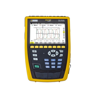 Chauvin Arnoux CA8345 Power Quality Analyser, 1, 3-Phase, 100 A ac, 100 A ac/dc, 200 A ac, 1000 A ac, 1300 A ac/dc,