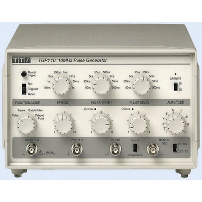 Aim-TTi TGP110 Pulse Generator, 0.1 Hz min, 10MHz max, RS Calibration