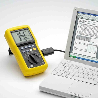 Chauvin Arnoux CA 8220 Power Quality Analyser, 1, 3-Phase, 6500A Max, 600V ac Max