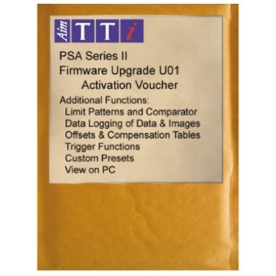 Aim-TTi PSAU01 PSA Series 2 Features Upgrade, For Use With PSA1302 Spectrum Analyzers, PSA2702 Spectrum Analyzers