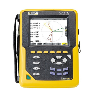 Chauvin Arnoux CA 8333 Power Quality Analyser, 1, 3-Phase, 10000A ac Max, 1000 V ac, 1200V dc Max