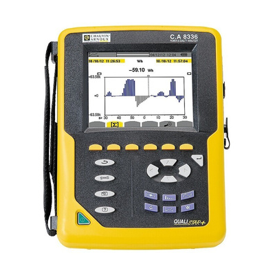 Chauvin Arnoux CA8336 Power Quality Analyser, 1, 3-Phase, 10000A ac Max, 1000 V ac, 1200V dc Max