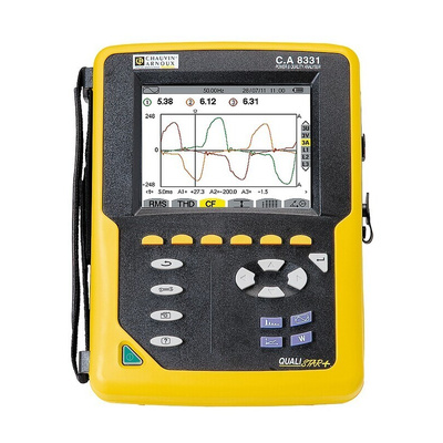 Chauvin Arnoux CA 8331 Power Quality Analyser, 1, 3-Phase, 10000A ac Max, 1000 V ac, 1200V dc Max