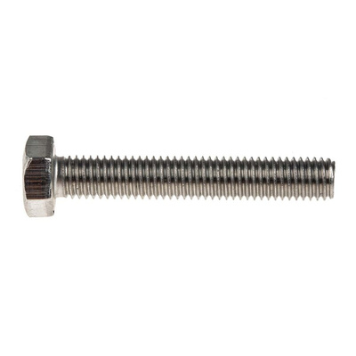 Plain Stainless Steel Hex, Hex Bolt, M8 x 50mm