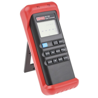 RS PRO RS55-II Wired Digital Thermometer, J, K Probe, 2 Input(s), +1372 °C, +2501°F Max, ±0.7 K Accuracy