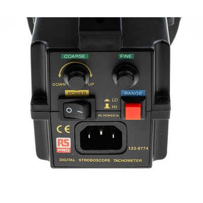 RS PRO DT-2239-2 (230V) Stroboscope, 10000rpm Max, ±0.05 % Accuracy, 1s Sample Time