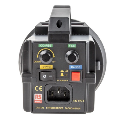 RS PRO DT-2239-2 (230V) Stroboscope, 10000rpm Max, ±0.05 % Accuracy, 1s Sample Time, RS Calibration