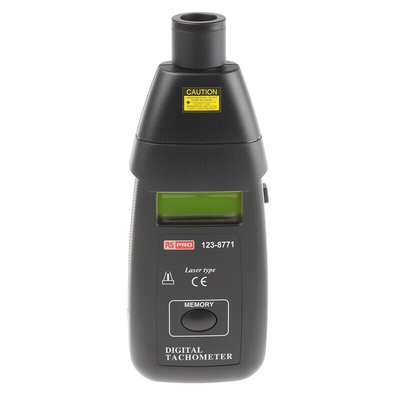 RS PRO Tachometer Best Accuracy ±0.05 % - , With RS Cal Laser LCD 99999rpm