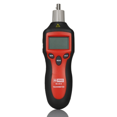 RS PRO Tachometer Best Accuracy ±0.05% + 1 digit - Contact, Non Contact LCD