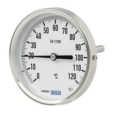 WIKA Dial Thermometer 0 → +120 °C, 3903605