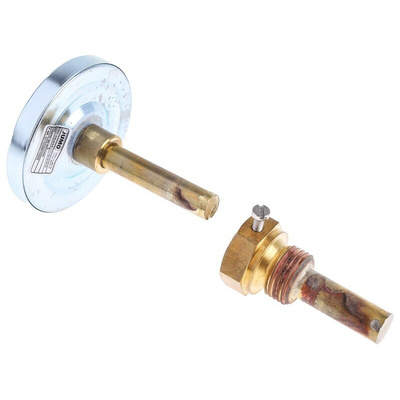 Jumo Immersion Dial Thermometer 0 → +120 °C, 608001/0163-818-913-12-104-46-46-50/000