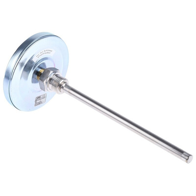 Jumo Immersion Dial Thermometer 0 → +250 °C, 608001/0110-834-841-10-104-26-26-200/000