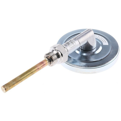 Jumo Immersion Dial Thermometer 0 → +120 °C, 608001/1810-818-841-10-104-46-26-100/000