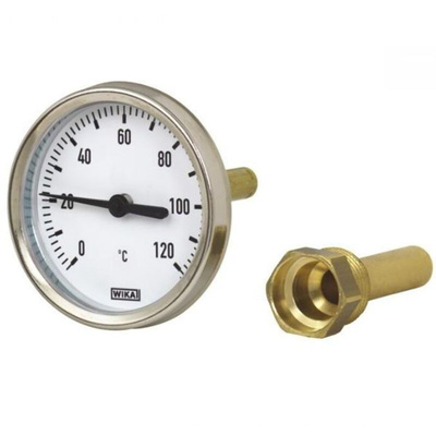 WIKA Dial Thermometer 0 → +120 °C, 12380075