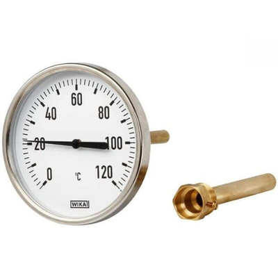 WIKA Dial Thermometer 0 → +60 °C, 3901629