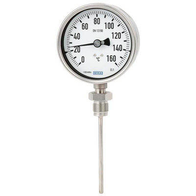 WIKA Dial Thermometer 0 → 100 °C, 48695712