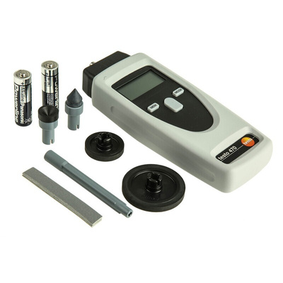 Testo Tachometer Best Accuracy ±0.02 % - Contact, Optical LCD 99999rpm