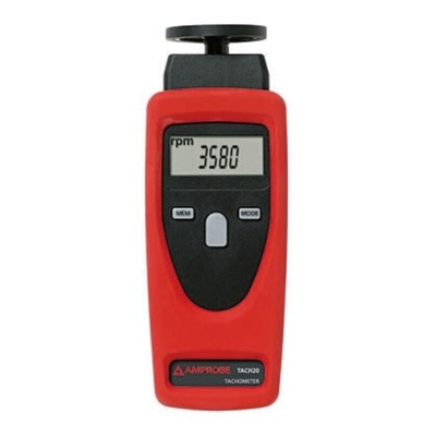 Amprobe Tachometer Best Accuracy ±0.02% + 1 Digit - Contact, Non Contact LCD 9999 rpm, 99999 rpm