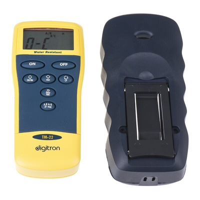 Digitron TM22 Wireless Digital Thermometer for Industrial Use, K Probe, 2 Input(s), +1350°C Max, ±0.2 °C Accuracy - RS