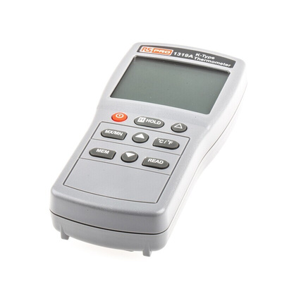 RS PRO 1319A Wired Digital Thermometer, K Probe, 1 Input(s), +1300 °C, +1999°F Max, 0.3 % ± 1 °C, 0.3 % ± 2 °F Accuracy
