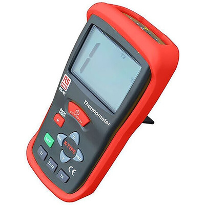 RS PRO RS42 Wired Digital Thermometer, K Probe, 2 Input(s), +1300 °C, +2000°F Max, ±0.5% + 1 °C, ±0.5% + 2 °F Accuracy