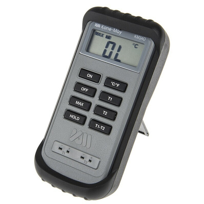 Kane KM340 Wired Digital Thermometer, K Probe, 2 Input(s), +1300°C Max, ±0.2 % Accuracy