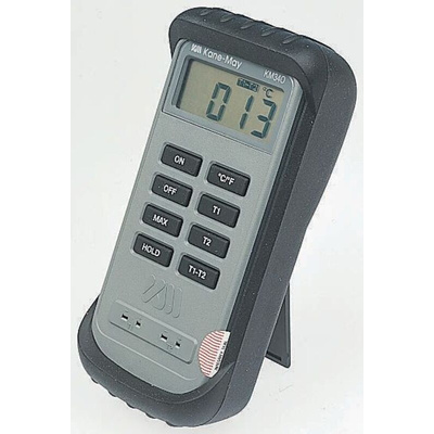 Kane KM340 Wired Digital Thermometer, K Probe, 2 Input(s), +1300°C Max, ±0.2 % Accuracy - SYS Calibration