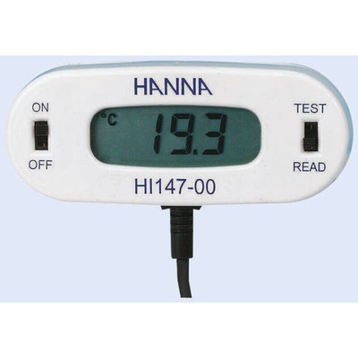 Hanna Instruments HI 147-00 Wired Digital Thermometer for Kitchen Appliance Use, 1 Input(s), ±0.3 °C Accuracy - UKAS