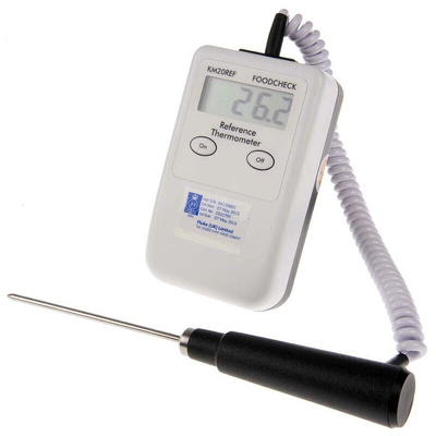 Comark KM20 Wired Digital Thermometer, PT100 Probe, 1 Input(s), ±0.2 °C Accuracy - UKAS Calibration