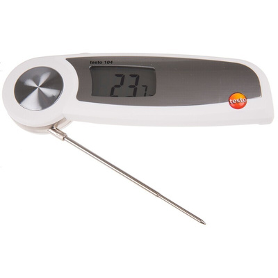 Testo 104 Digital Thermometer for Food Industry, Multipurpose Use, Penetration Probe, 1 Input(s), +250°C Max, ±0.5 °C